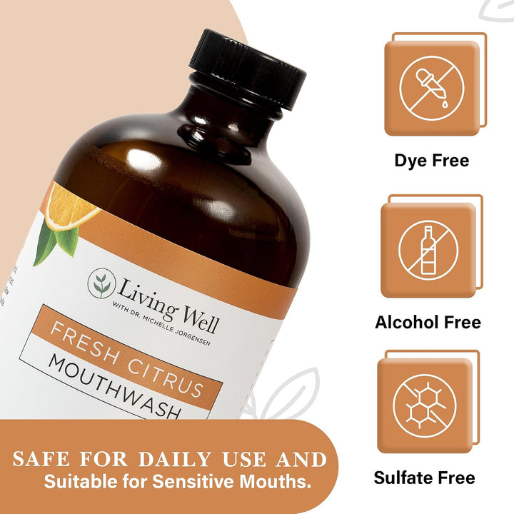 Enjuague bucal remineralizante de cítricos frescos Living Well con...