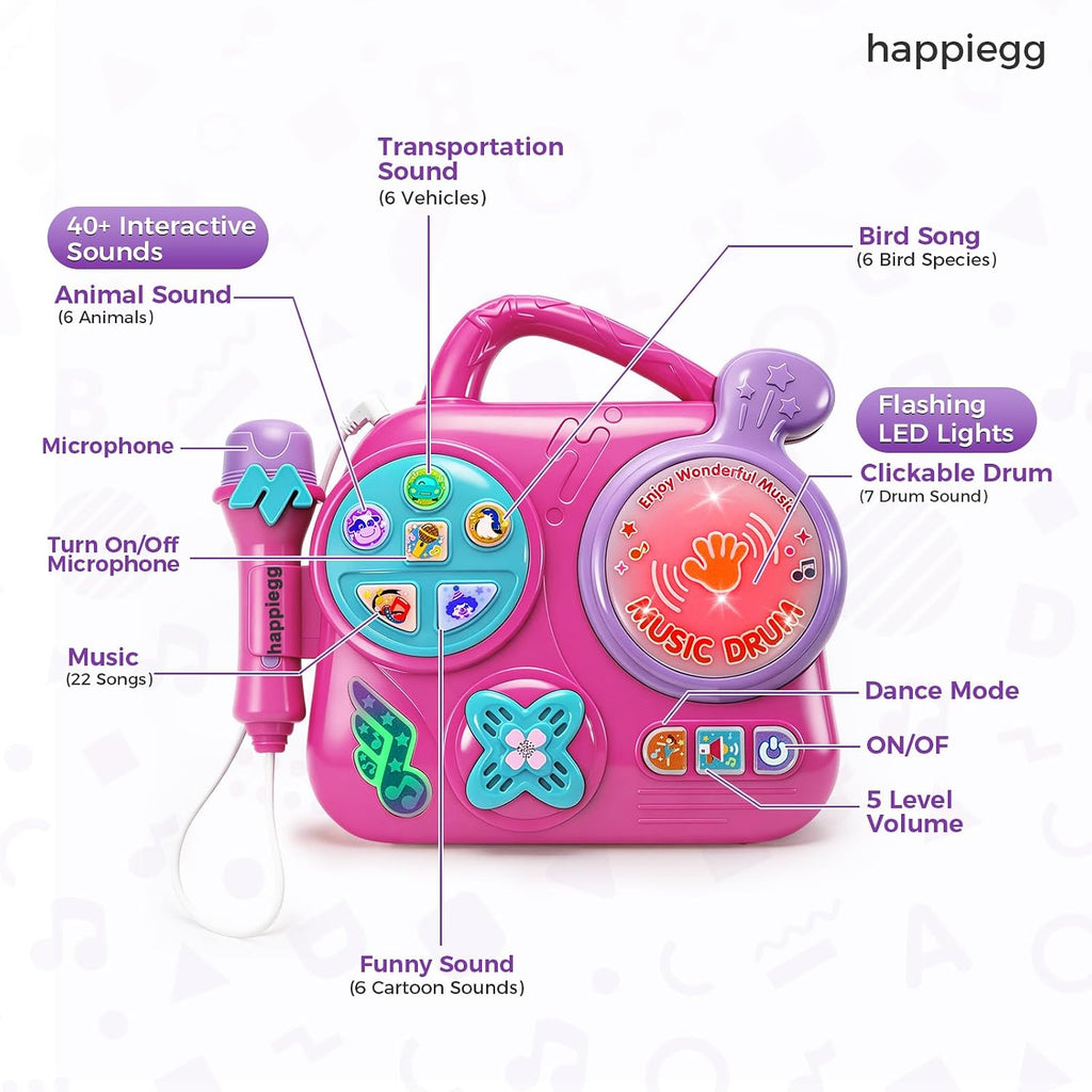 Máquina de karaoke para niños con micrófono, reproductor de música