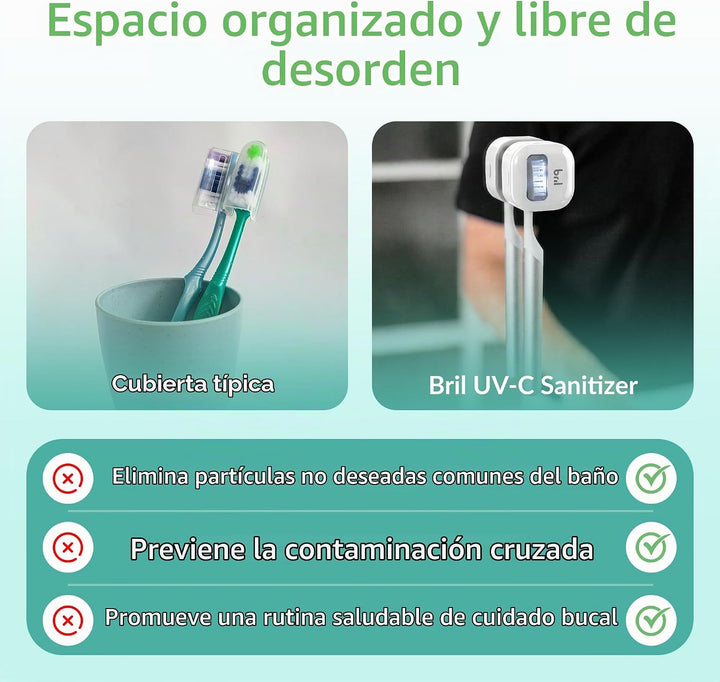 Bril Desinfectante para cepillos de dientes UV-C, limpiador portáti...