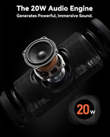 BassBloom Roar 3 Altavoz Bluetooth portátil, sonido potente de 20 W...