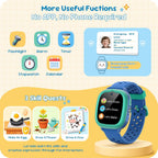 ENOMIR Reloj inteligente para niños de 3 a 12 años con cámara, podómetro, juegos, música, reloj inteligente para niños, rastreador de actividad física, audiolibros, control parental