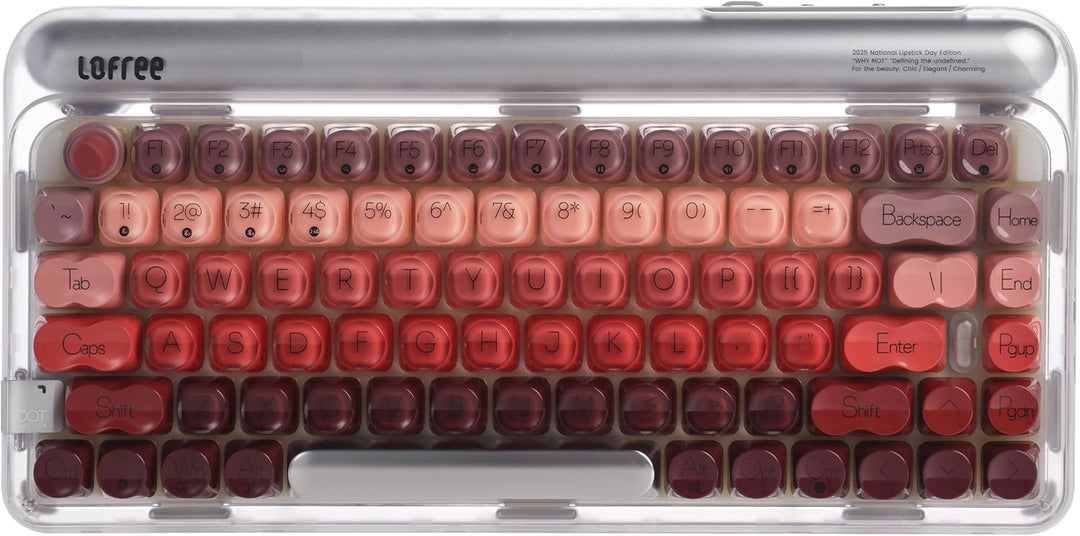 LOFREE DOT Lipstick Elegante Teclado Mecánico de 84 Teclas, Teclado...