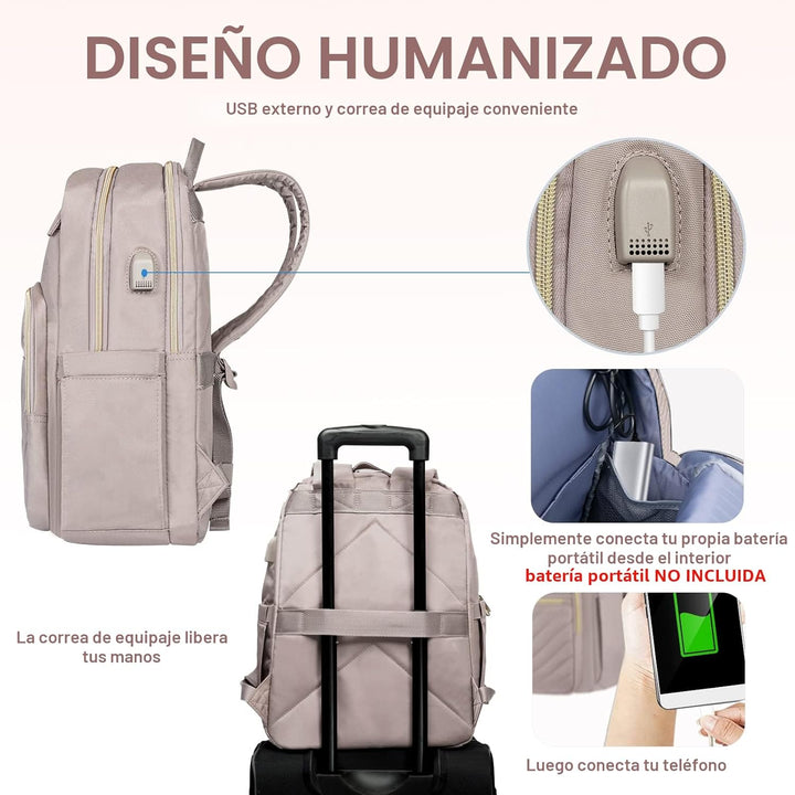 VANKEAN Mochila para Laptop de 15.6 Pulgadas para Mujeres, Bolsa de...