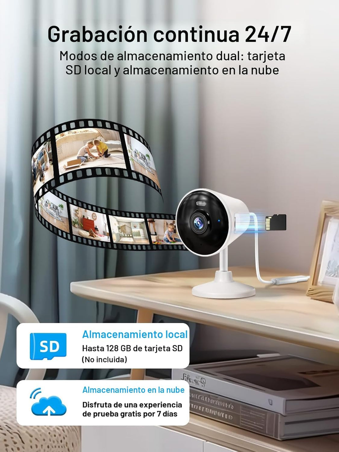 [5G y 2.4G] Cámara de seguridad para interiores y exteriores para e...
