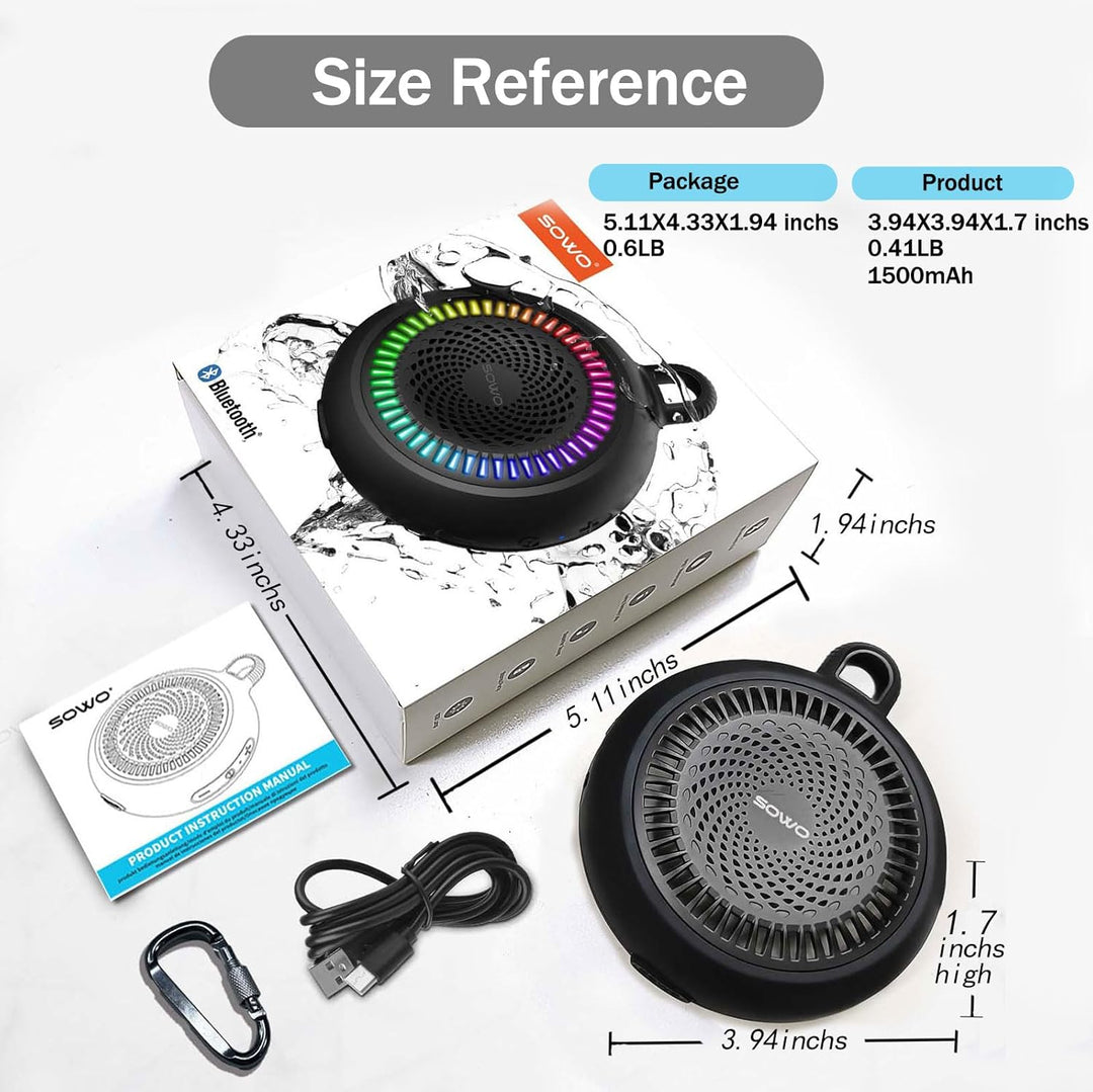 Altavoz de ducha SOWO Bluetooth impermeable | Pequeño altavoz Bluet...
