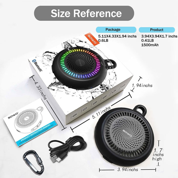 Altavoz de ducha SOWO Bluetooth impermeable | Pequeño altavoz Bluet...