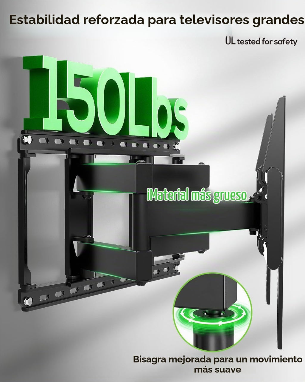 USX MOUNT Soporte de pared para TV de movimiento completo para televisores
