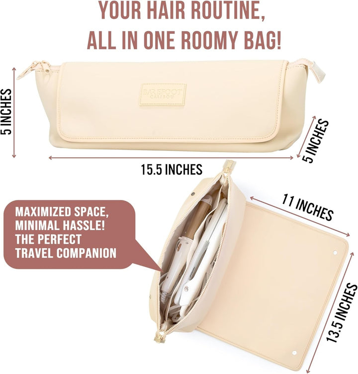 BAREFOOT CARIBOU Bolsa de viaje para herramientas para el cabello y...