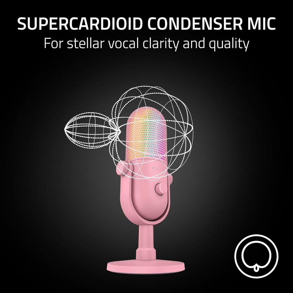 Razer Seiren V3 Chroma RGB, reactivo de transmisión y juegos, micrófono USB