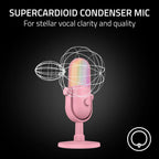 Razer Seiren V3 Chroma RGB, reactivo de transmisión y juegos, micrófono USB