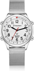 Hearkent Reloj atómico parlante para mujer, alto y claro, en inglés para personas mayores, ciegas, visualmente impariadas, regalo exquisito y elegante, 2004L
