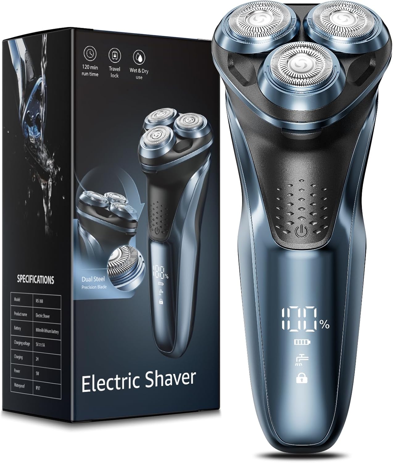 LONKEEN Maquinilla de afeitar eléctrica de viaje para hombres: Afei...
