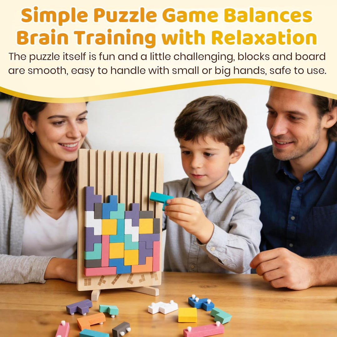 Rompecabezas de madera Montessori 3D de bloque ruso