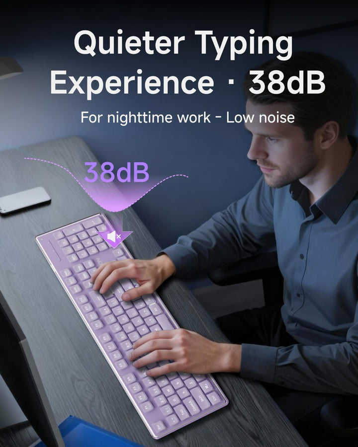SEUNKWANG EWEADN GX710S Teclados retroiluminados para computadora,...
