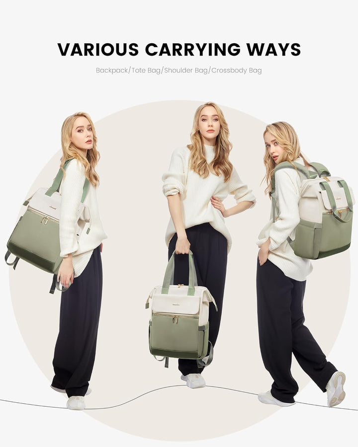 LOVEVOOK Mochila para laptop para mujeres, mochila de trabajo conve...