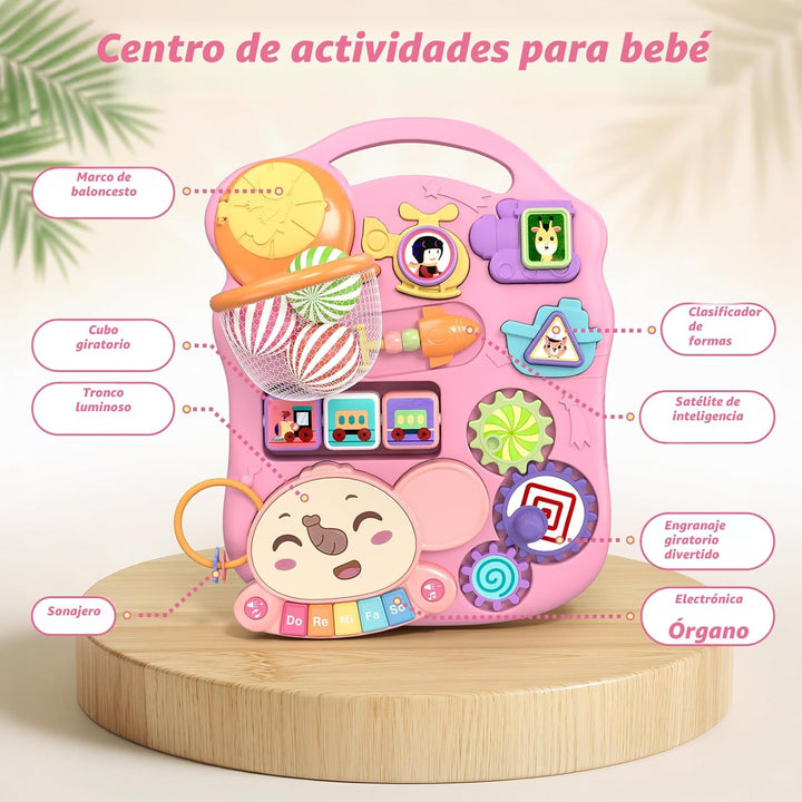 QDRAGON Andador de bebé 3 en 1 y centro de actividades para niñas,...