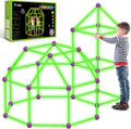 140 Pack Kits de Construcción de Fuertes con Brillo en la Oscuridad para Niños de 4, 5, 6, 7, 8+ Años de Edad, Juguetes de Construcción STEM para Castillos, Túneles, Regalos Ideales para