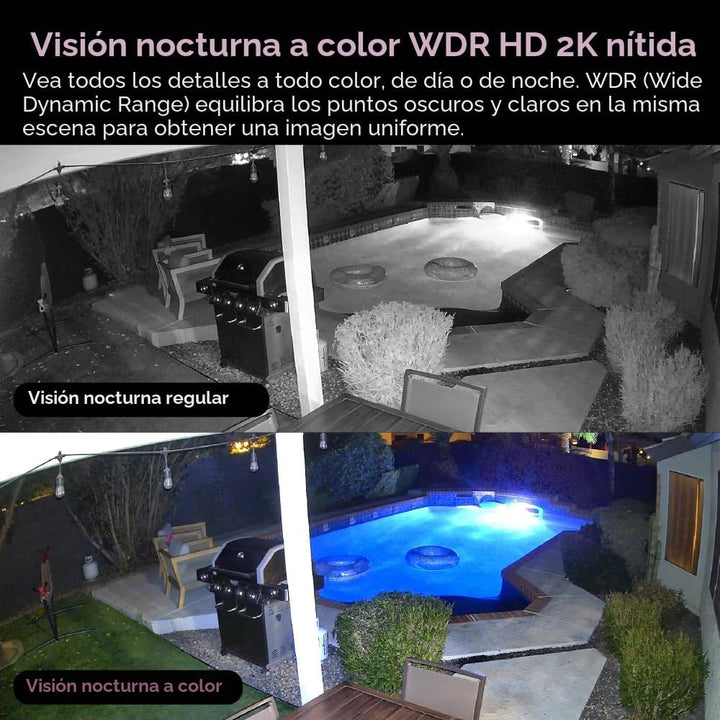 WYZE Duo Cam Pan IP65 2K 360° Pan\/Tilt Cámara de seguridad intelig...