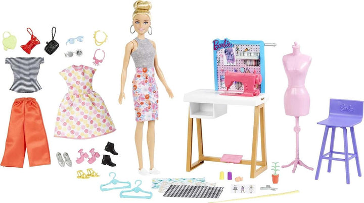 Barbie Muñeca de diseñador de moda y más de 25 accesorios, juego de...
