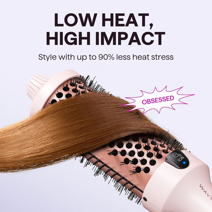 Wavytalk Cepillo térmico Blowout Boost Grande, cepillo redondo cale...