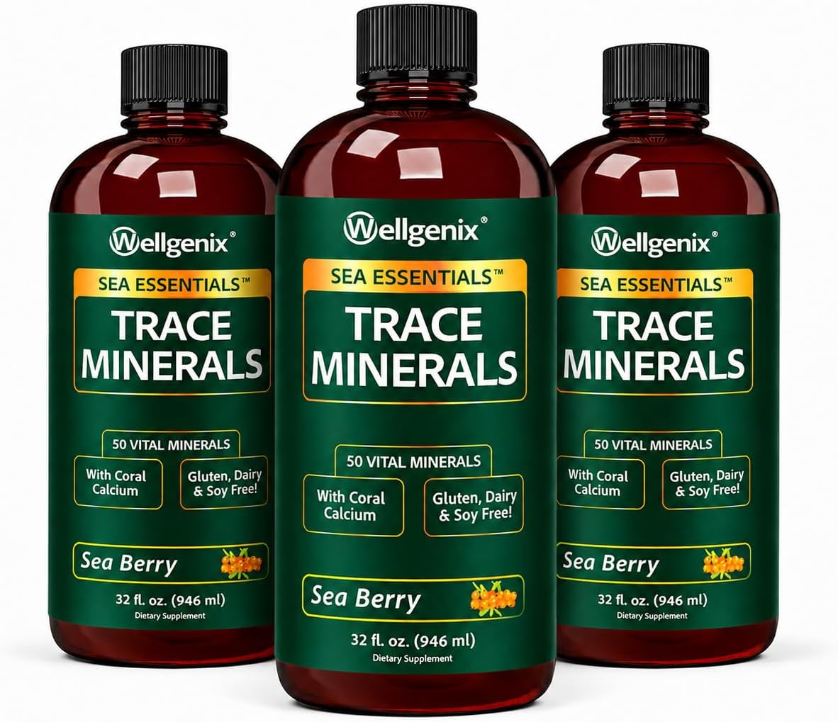 Wellgenix Sea Essentials Vital Nutrients - Multivtamina líquida de...