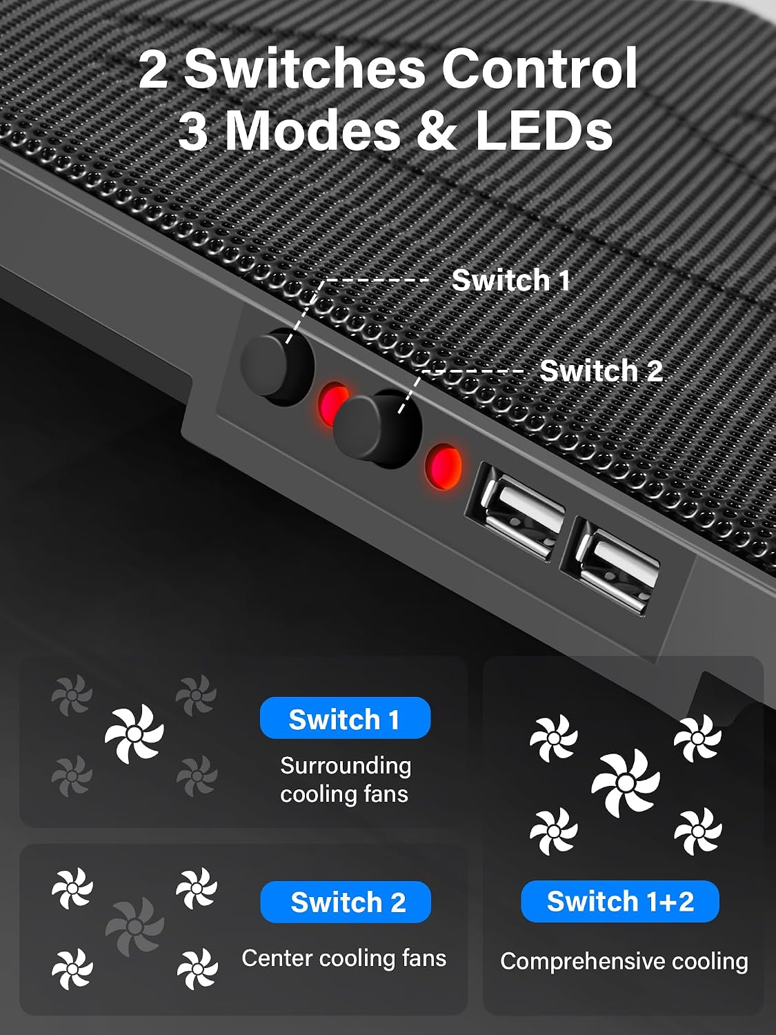 Kootek Almohadilla de enfriamiento para laptop, enfriador de laptop...