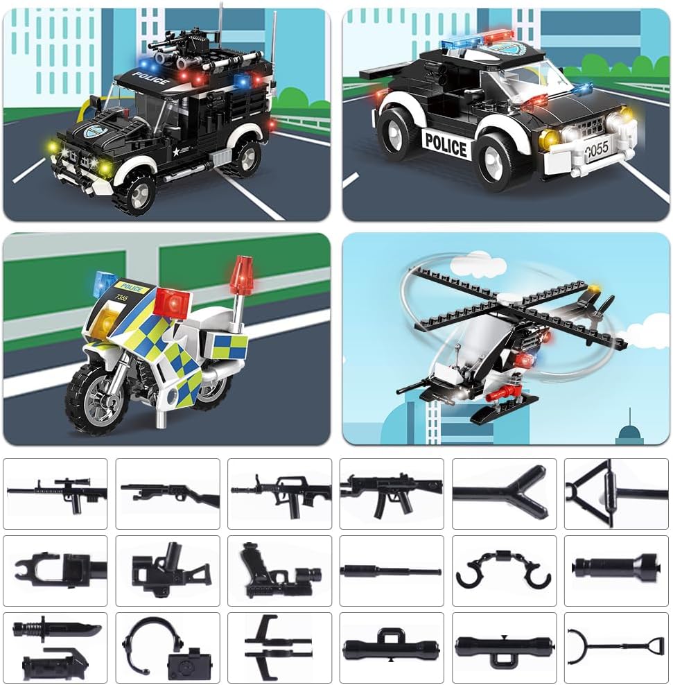 HOGOKIDS Juego de construcción de la estación de policía