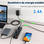 vantisan, A2011, hub USB 3.0 de 11 puertos, alimentado, con puerto de carga inteligente