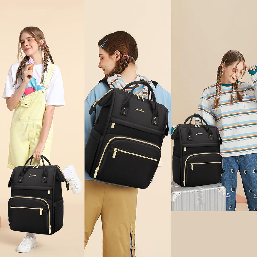 Focdod Mochila para mujer de 15.6 pulgadas, mochila para computador...