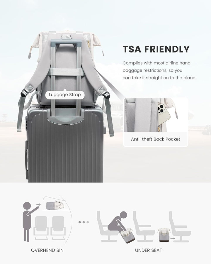 LOVEVOOK Mochila para laptop para mujer, mochila de trabajo convert...