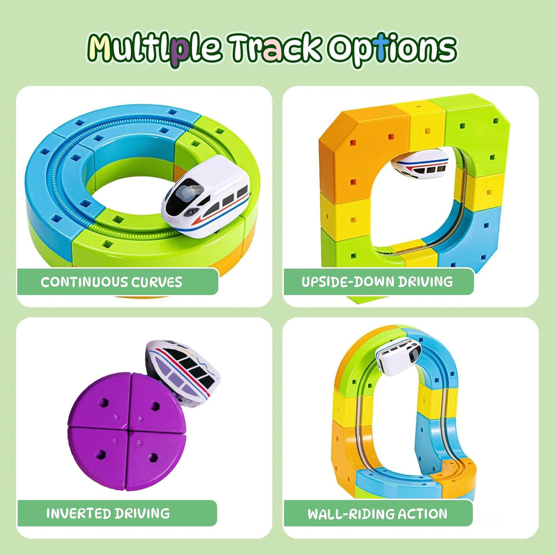 klick Rail - Juego de tren eléctrico con pista de carreras