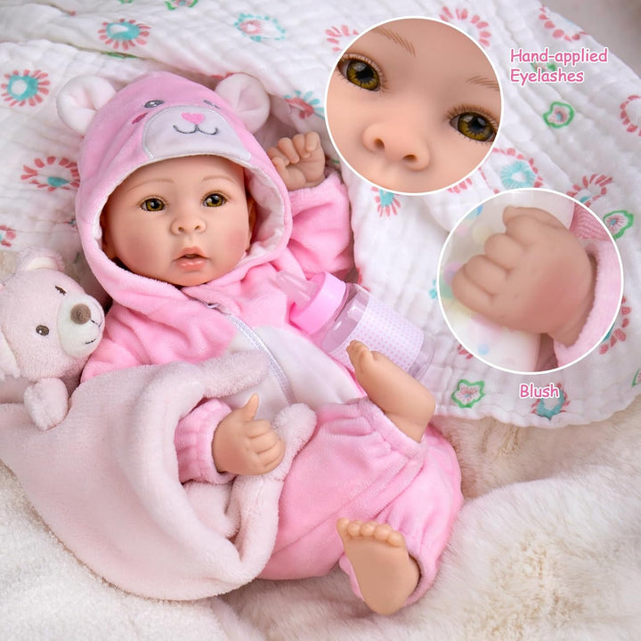 UOFTKIZ Baby Dolls Girl - Muñeca de bebé de la vida real de 17 pulg...