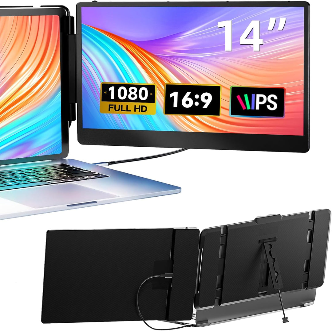 Extensor de pantalla para laptop, 14 pulgadas, FHD 1080P IPS, exten...