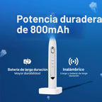 Puur Smile - Cepillo de dientes eléctrico de cerdas suaves, recargable con carga inalámbrica, 2 cabezales de cepillo (LED azul) para adultos, 4 modos de limpieza con temporizador inteligente, IPX7 impermeable, batería de larga duración