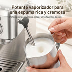 MEGAWISE Máquina de café expreso, cafetera con espumador de leche, cafetera