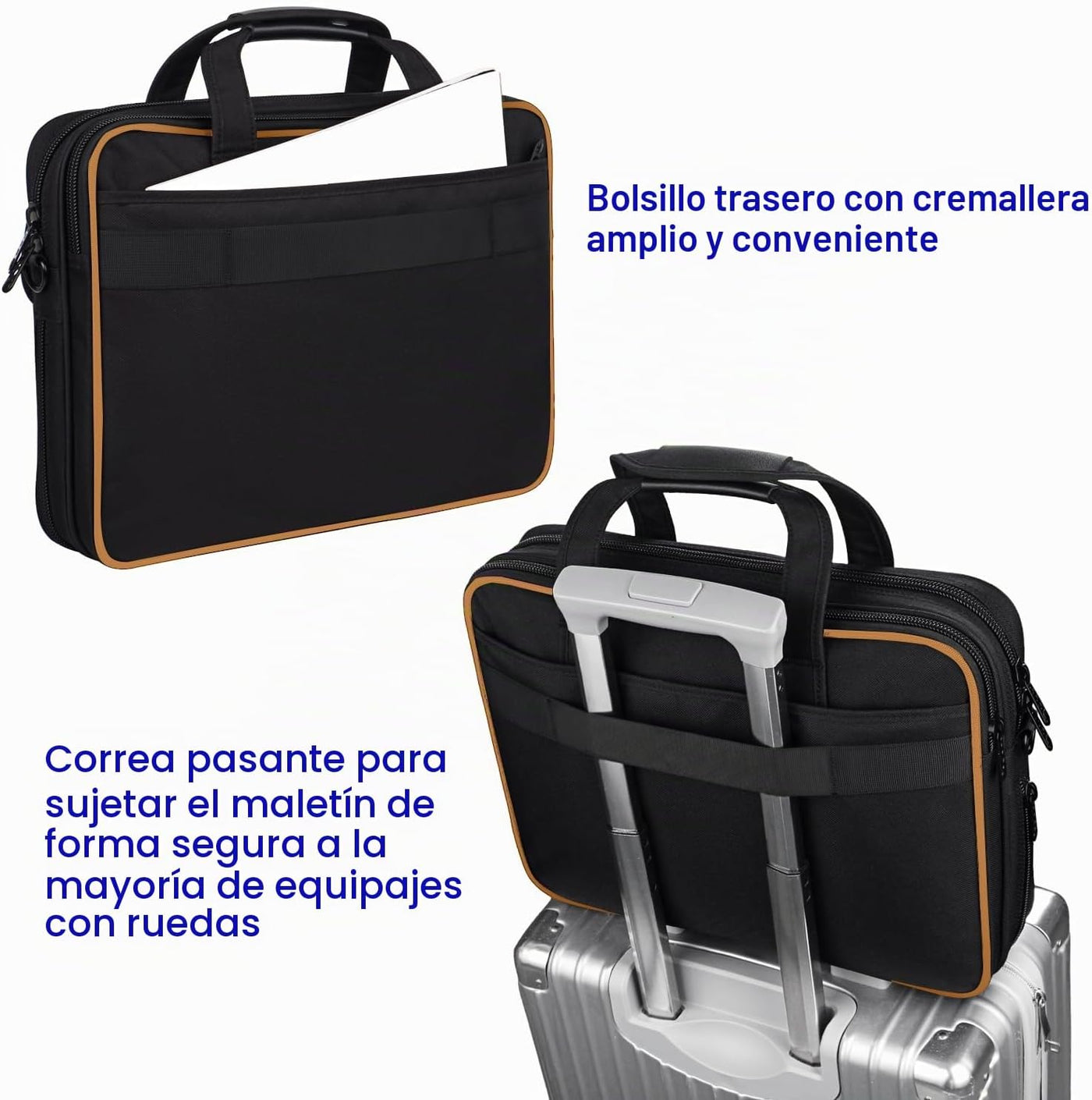 Taygeer Maletín para laptop, bolsa de hombro tipo mensajero de 15.6...