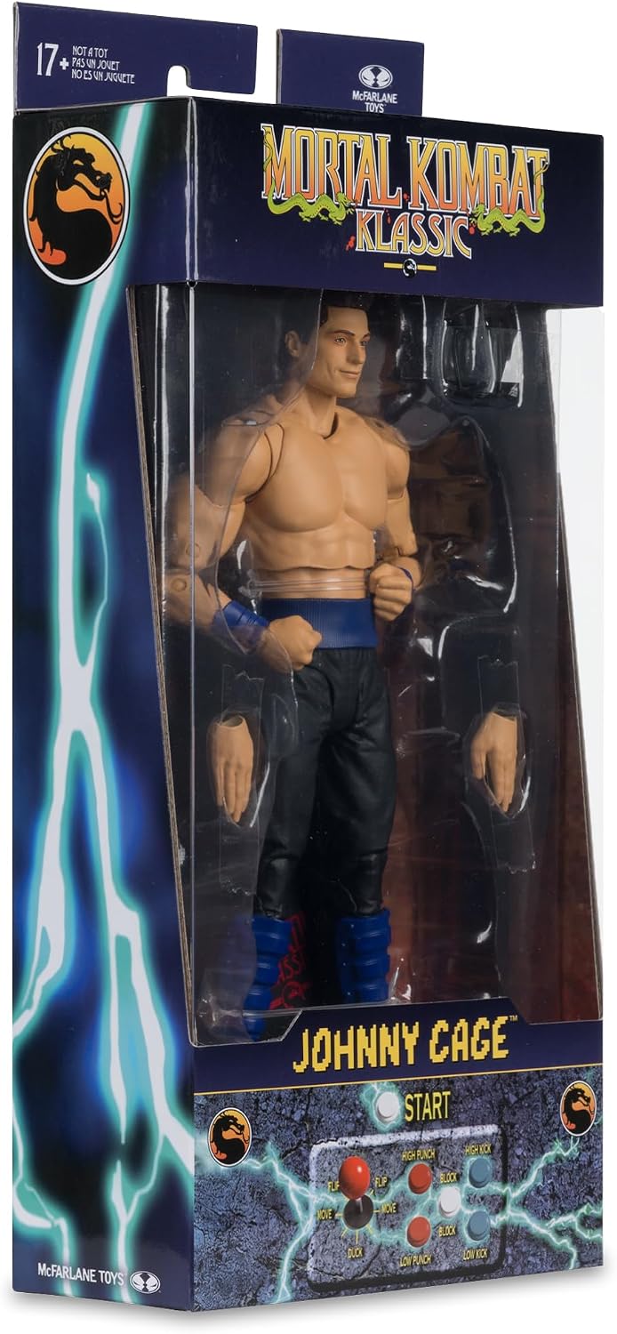 McFarlane Toys - Mortal Kombat Klassic Johnny Cage Figura de acción...