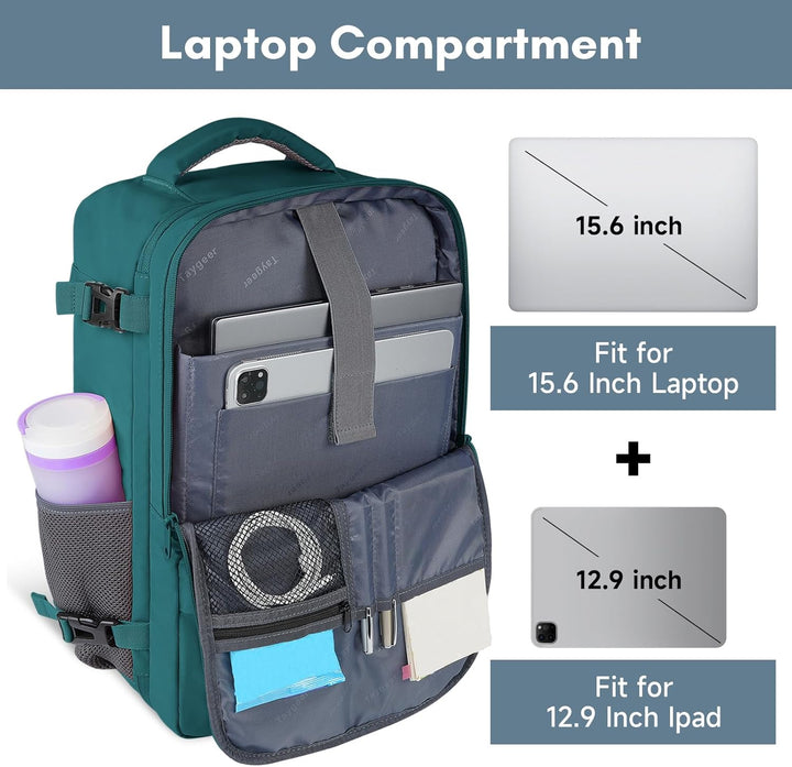 Taygeer Mochila de viaje para mujeres y hombres, aprobada por la TS...