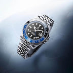 Reloj Pagani Design GMT para hombre, reloj automático de 1.575 pulgadas (40 mm), fecha, 100M resistente al agua, acero inoxidable, cristal de zafiro, reloj mecánico de pulsera PD-1662