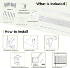 Persianas de Madera Real Sin Cables de 2" 23"W x 48"H Blanco en Pino para Ventanas de Interior