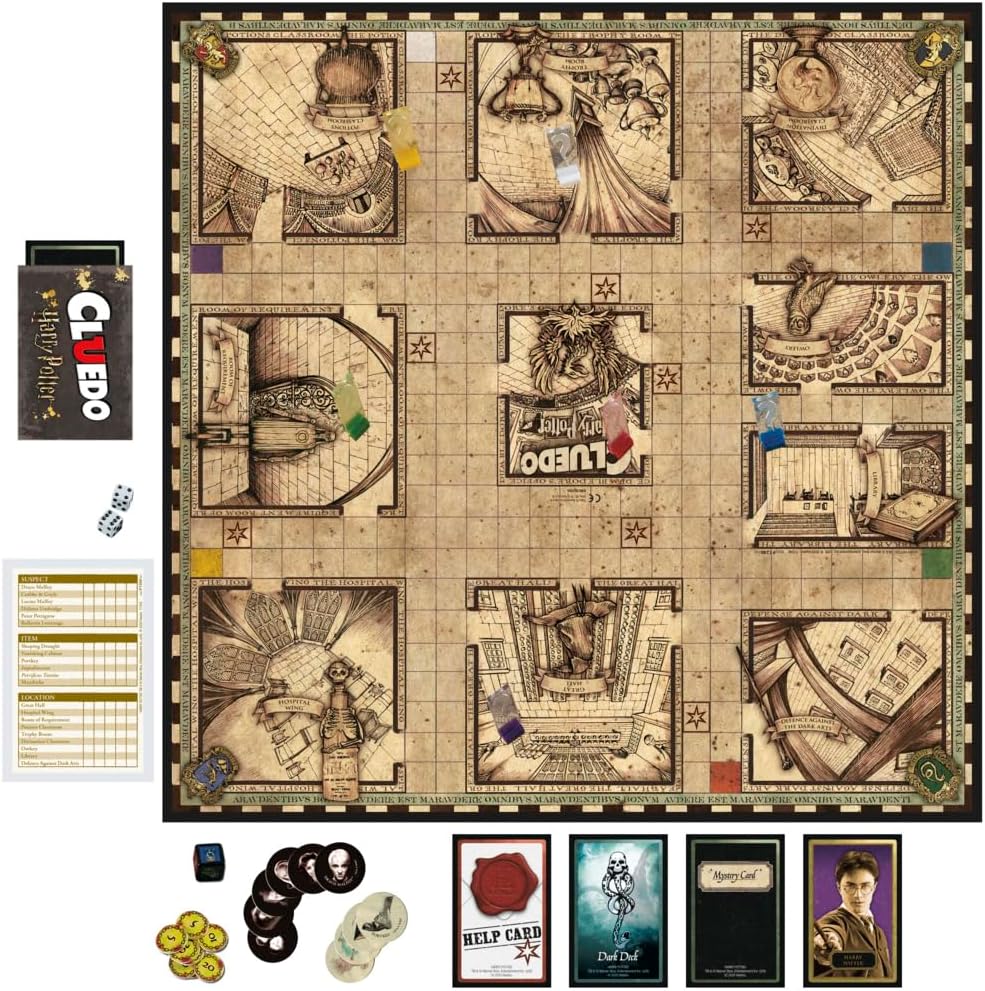Hasbro Gaming Clue: Wizarding World Harry Potter Edition Juego de mesa | Juegos familiares para niños, adolescentes y adultos | Juegos misteriosos | Edades 8 en adelante | 3 a 5 jugadores