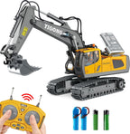 Dwi Dowellin Excavadora Controlada por Radio para Niños, Juguetes de Construcción Excavadoras RC para Niños de 4-7, 8, 9, 10 Años, Juguetes Ideales, Incluye Baterías