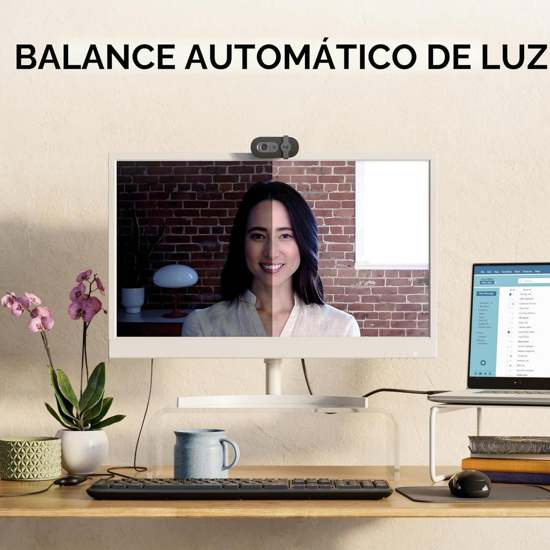 Logitech Brio 101 Full HD 1080p Webcam para reuniones, transmisión,...