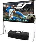 Elite Screens Yard Master Plus, pantalla portátil ajustable en altura de 145 pulgadas 16:9, pantalla de proyección para cine al aire libre y en interiores, 4K HD, proyección frontal, empresa con sede