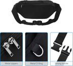 Riñonera deportiva para hombres y mujeres, riñonera al aire libre con 6 bolsillos con cremallera, bolsa de gran capacidad con cinturón ajustable para viajes, senderismo, ciclismo, entrenamiento,