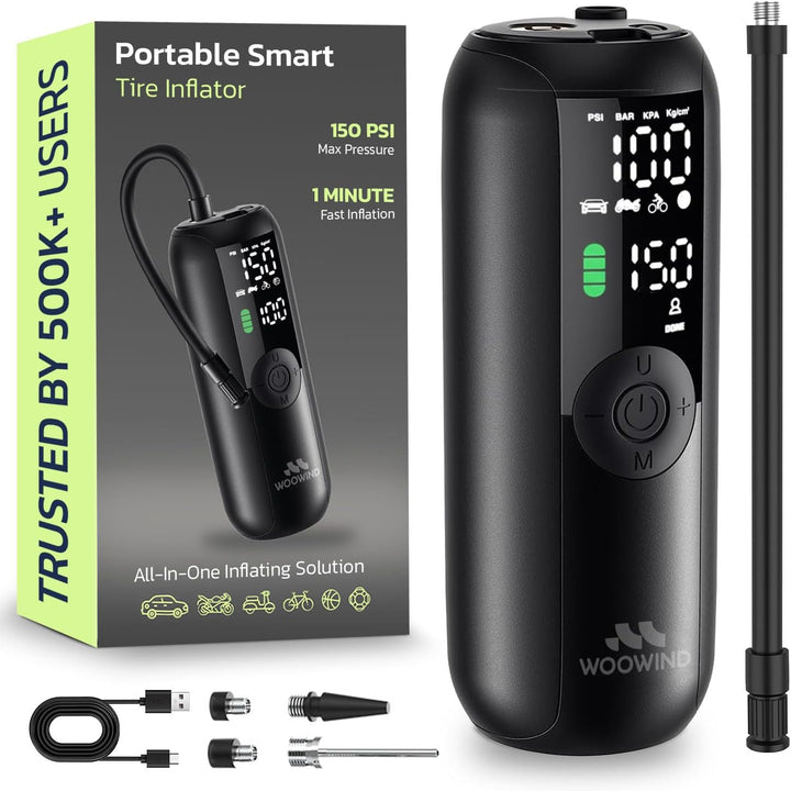 Woowind LP1 Compresor de aire portátil para bicicleta, inflador de...