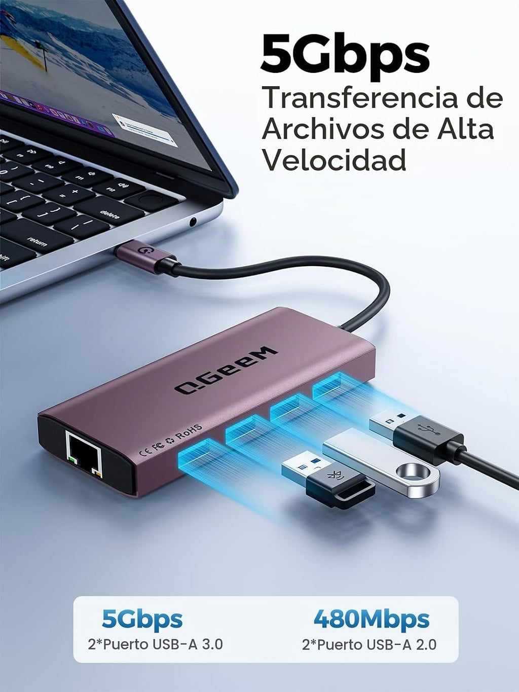 QGeeM, UCH092-1, hub USB 3.0