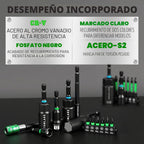 Juego de destornilladores de tuercas magnéticas de 74 piezas para taladro de impacto métrico y SAE, adaptador de enchufe de impacto, brocas de potencia con soporte magnético, destornillador de tuerca de ala, enchufe universal, extensión de broca de cambio