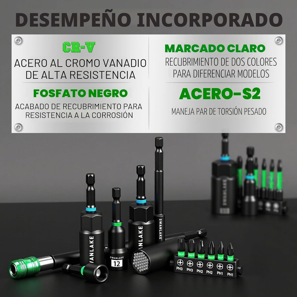 Juego de destornilladores de tuercas magnéticas de 74 piezas para taladro de impacto métrico y SAE, adaptador de enchufe de impacto, brocas de potencia con soporte magnético, destornillador de tuerca de ala, enchufe universal, extensión de broca de cambio