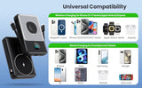 Cargador portátil magnético 6 en 1 para iPhone con cables integrado...